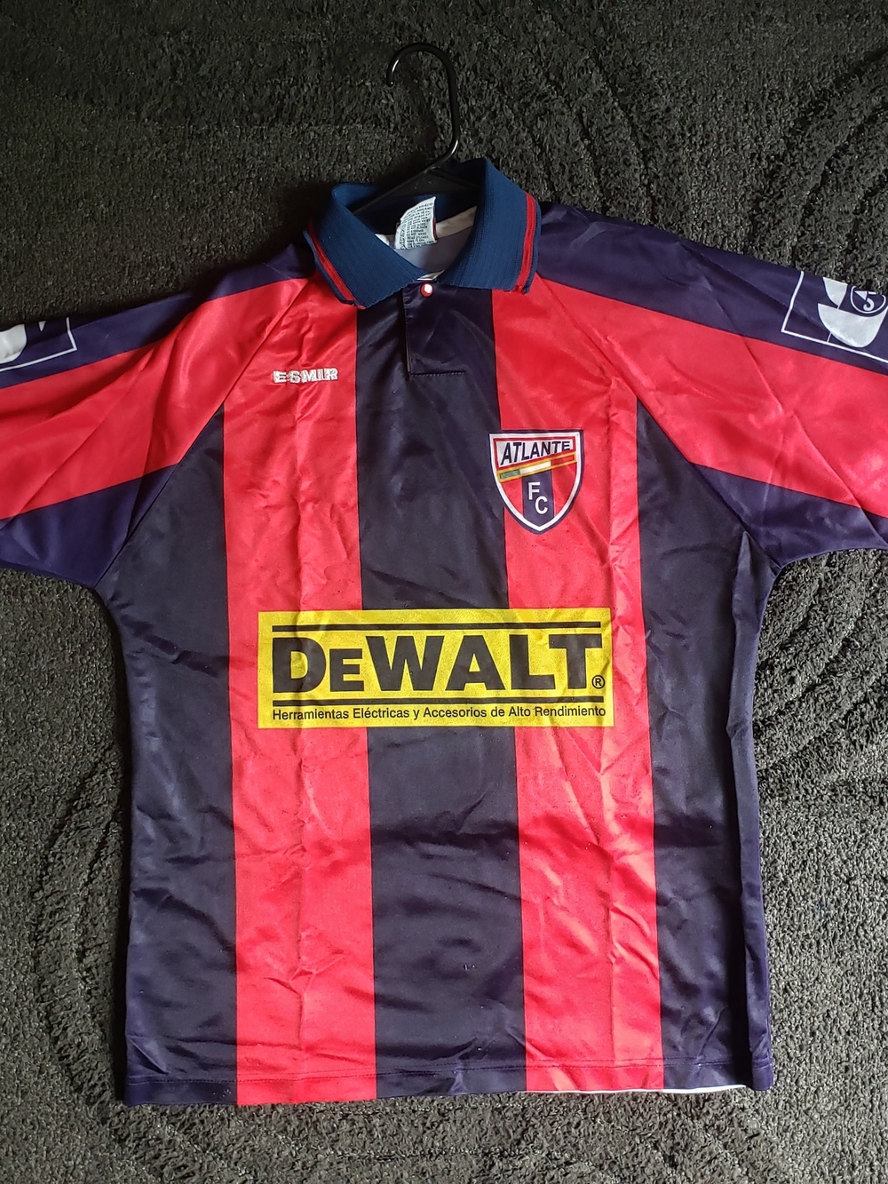 Vintage Esmir Atlante FC Size L Soccer Jersey Shirt Red/Blue